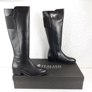 ITALIAN SHOEMAKERS ANNIE LEATHER KNEE HIGH BOOTS